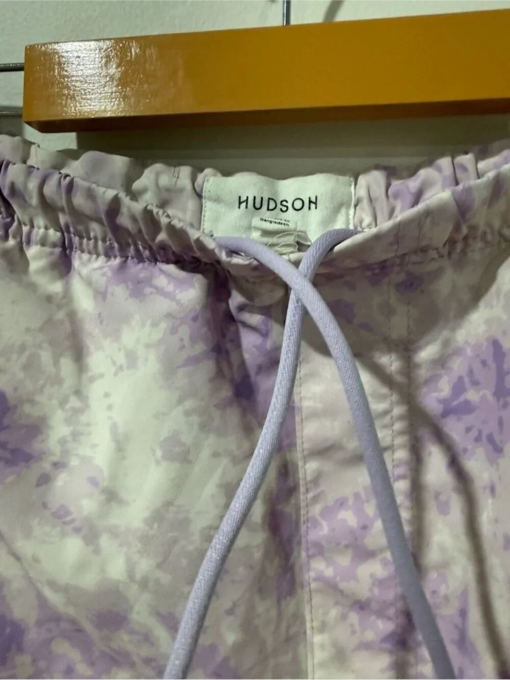 Hudson North Men’s Tie Dye Swim Trunks Shorts XL Purple White